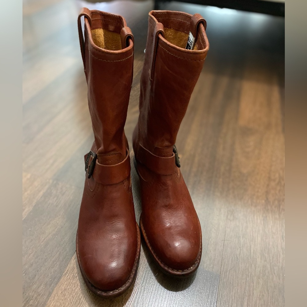 FRYE México Made Leather Brown Boots Size 5.5